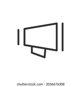 Vector megaphone line icon. Symbol in trendy outline style. Vector illustration isolated on a white background.