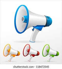 Vector megaphone on white background