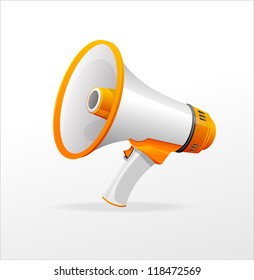 Vector megaphone on white background