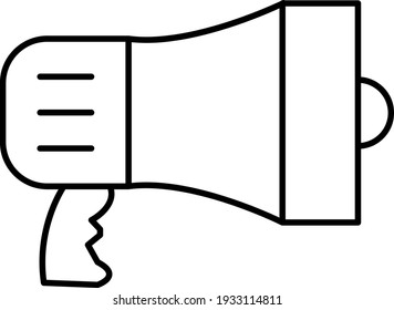 Vector Megaphone Outline Icon Design
