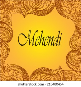 Vector Mehendi frame