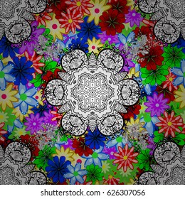 Vector mehndi pattern, set of seamless borders on background. Traditional indian style, ornamental floral elements for henna tattoo, stickers, flash temporary tattoo, mehndi, yoga design.