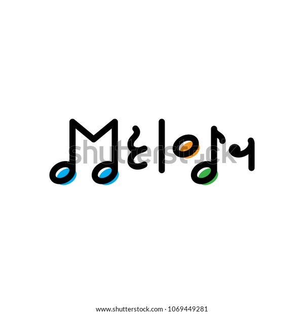 Vector Melody Logo Design Template Graphic Stock Vector Royalty Free