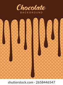 Diseño de fondo de chocolate derretido de Vector