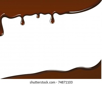 vector of melted chocolate card