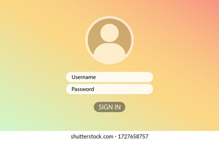 Vector member login form icon flat on isolated background. EPS 10 vector