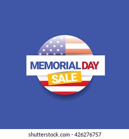 vector memorial day sale banner. memorial day sale label.  memorial day sale sticker