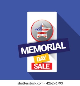 vector memorial day sale banner. memorial day sale label.  memorial day sale sticker