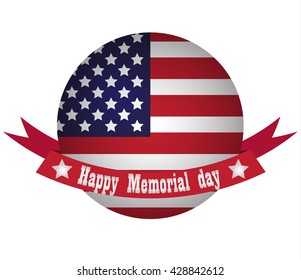 Vector Memorial Day United States flag