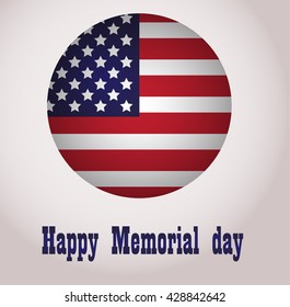 Vector Memorial Day United States flag