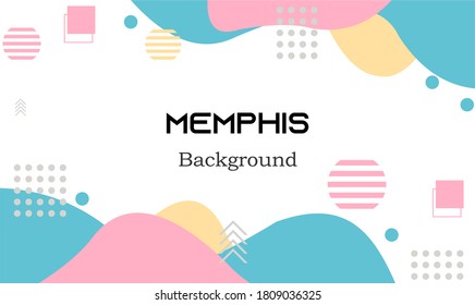 Vector memphis background with abstract shapes design. Good for any background, banner, web