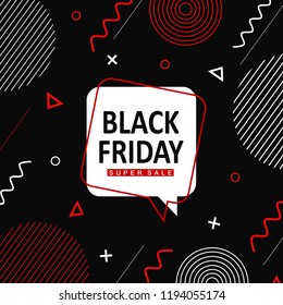 Vector Memphis Black Friday Background