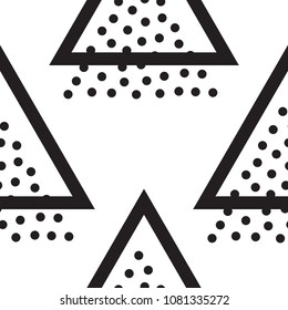 Vector Memphis Seamless Geometric Pattern. Endless Hipster Retro Background or Texture