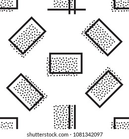 Vector Memphis Seamless Geometric Pattern. Endless Hipster Retro Background or Texture