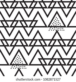 Vector Memphis Seamless Geometric Pattern. Endless Hipster Retro Background or Texture
