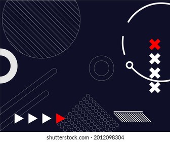 vector memphis style, banner, background, modern style, futuristic