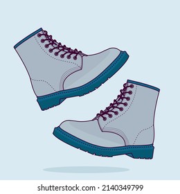 vector men grey shoes illustration.