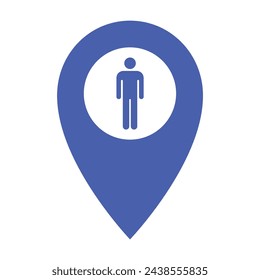 vector men location pin icon