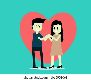 vector of Men love women
