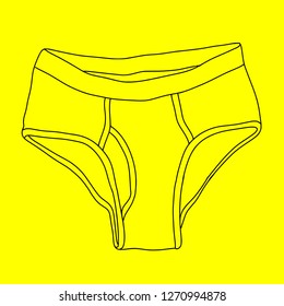 Vector Men Underwear Clothing Illustration