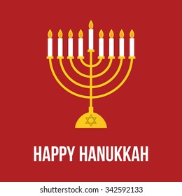 Vector menorah, flat design