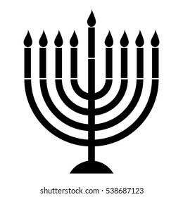 Vector menorah silhouette