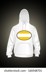 Vector. Men's hooded sweatshirt