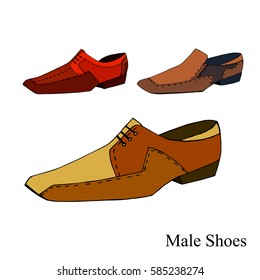 vector men's shoes