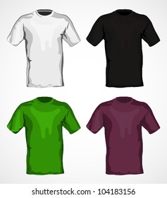 Vector. Men's t-shirt design template