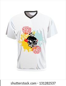 Vector. Men's t-shirt design template
