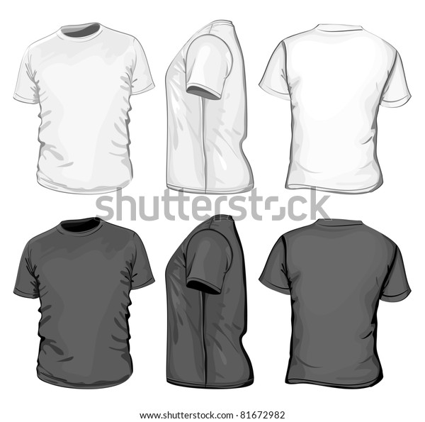 Vector Mens Tshirt Design Template Front Stock Vector Royalty