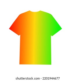 Vector men's t-shirt with vertical gradient color