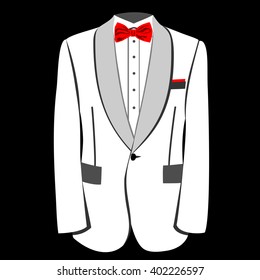 Vector men's tuxedo or jacket. Men tuxedo, jacket vector illustration. Men's fashion