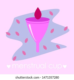 Vector menstrual cup. Zero waste