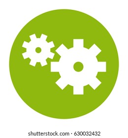Vector Mental Health (Gears) Within A Circle Icon