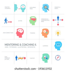 Vector Mentoring Coaching Soft Skills Icons Stock Vector (Royalty Free ...