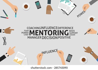 vector mentoring concept,template