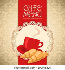 Vector menu design for cafe