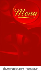 Vector menu design. red abstract bacground.