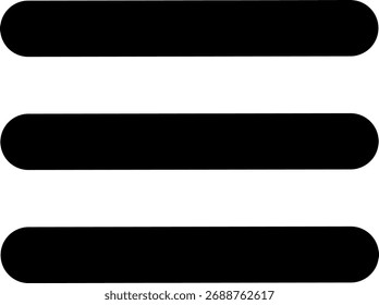 Vector Menu Icon (2), simple line vector for UI UX design. Symbol for website and mobile app interface and navigation button