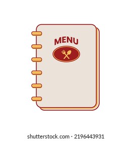 Vector menu icon, menu illustration, editable flat restaurant menu icon
