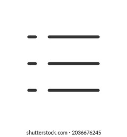 Vector menu line icon. Symbol in trendy outline style. Vector illustration isolated on a white background. 