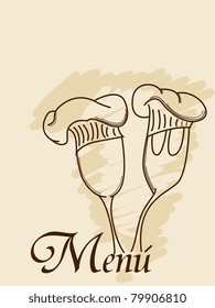 Vector menu pattern with spoon and fork