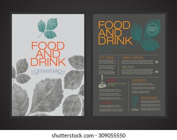 vector menu template. magazine brochure flyer book cover.