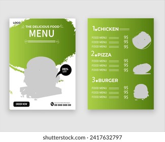 Vector menu template for restaurant and cafe