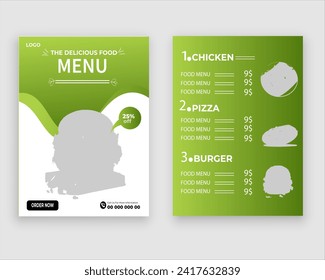 Vector menu template for restaurant and cafe