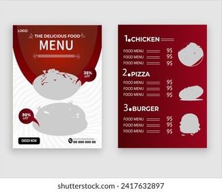 Vector menu template for restaurant and cafe