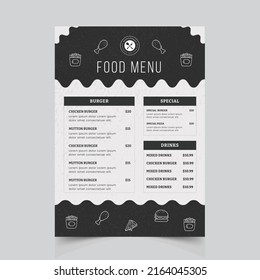 Vector menu templates, Vector template menu for cafes and restaurants blocks for the menu.