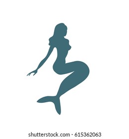 vector of mermaid silhouette