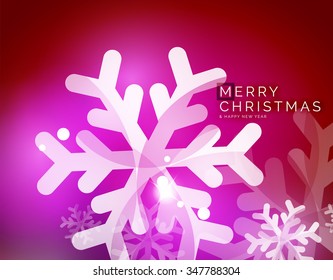 Vector Merry Christmas abstract background, snowflakes in the air. Color background for your message